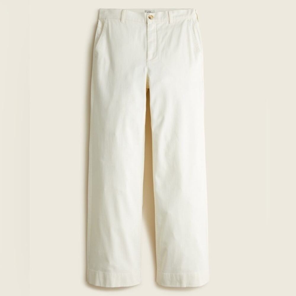 NWT! J. Crew Full-length Wide Leg Chino Trousers